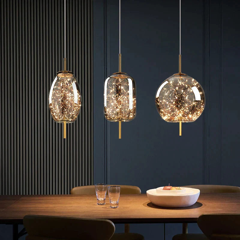 DecorBites™ Crystal Chandelier with LED Light for Modern Kitchen Decor