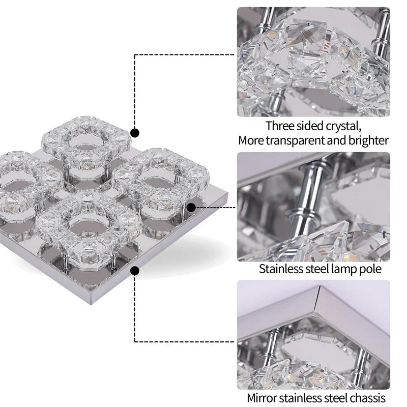 DecorBites™ Smart LED Chandelier Modern Ceiling Lamp Remote Control for Living Dining Room