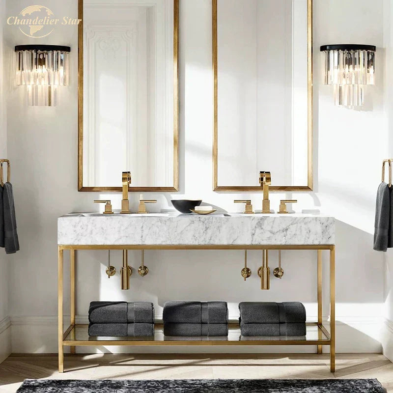 DecorBites™ Crystal Wall Lamp: Postmodern Luxury for Bedroom, Living Room, Hotel - Creative Indoor Lighting