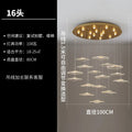 DecorBites™ Lotus Leaf Chandelier: Modern Luxury Acrylic LED Hanging Lamp for Villa, Hotel, Living Room