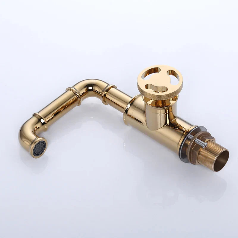 DecorBites™ Black Brass Basin Faucet: Hot Cold Mixer Tap, Contemporary Style