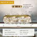 DecorBites™ Crystal Chandelier Pendant Light for Luxury Living Room, Bedroom, Dining, Kitchen & Home Décor