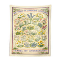 DecorBites™ Botanical Wildflower Tapestry Wall Hanging Floral Print Identification Chart Wall Art