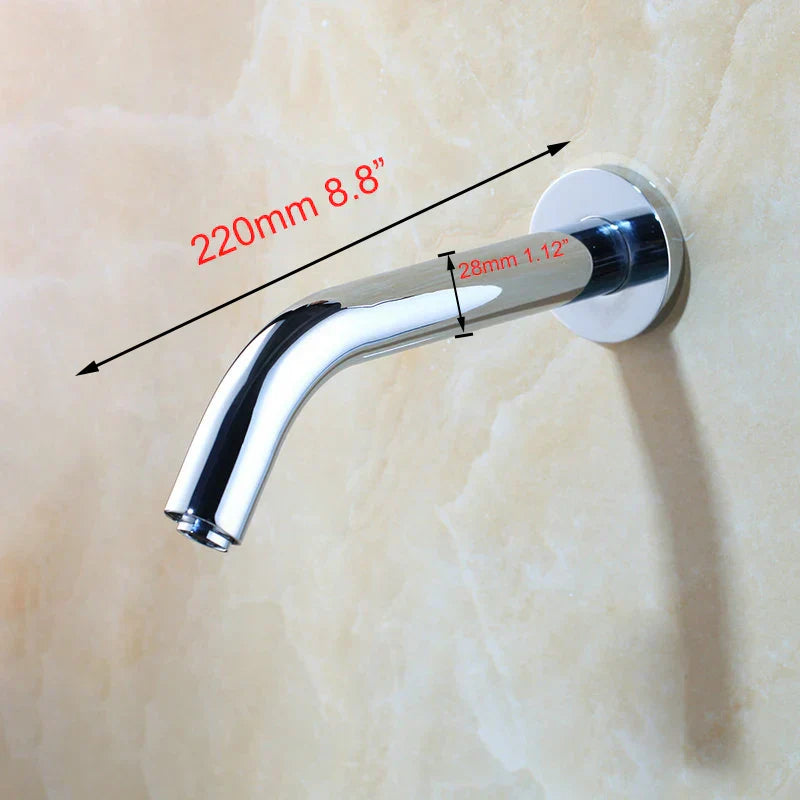 DecorBites™ Black Chrome Sensor Bathroom Sink Mixer Tap Faucet – Wall Mount Automatic Touch