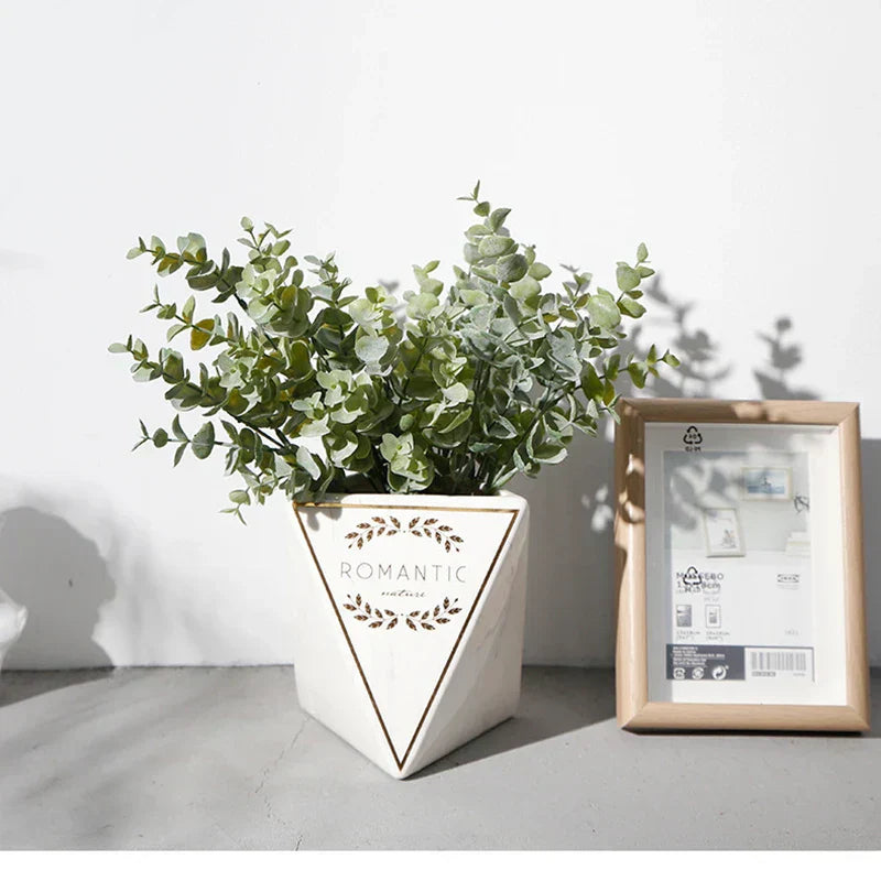 DecorBites™ Eucalyptus Leaves Artificial Tree Branch Bouquet Home Decor