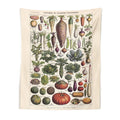 DecorBites™ Botanical Plant Chart Tapestry Wall Hanging - Boho Decor Art Illustration