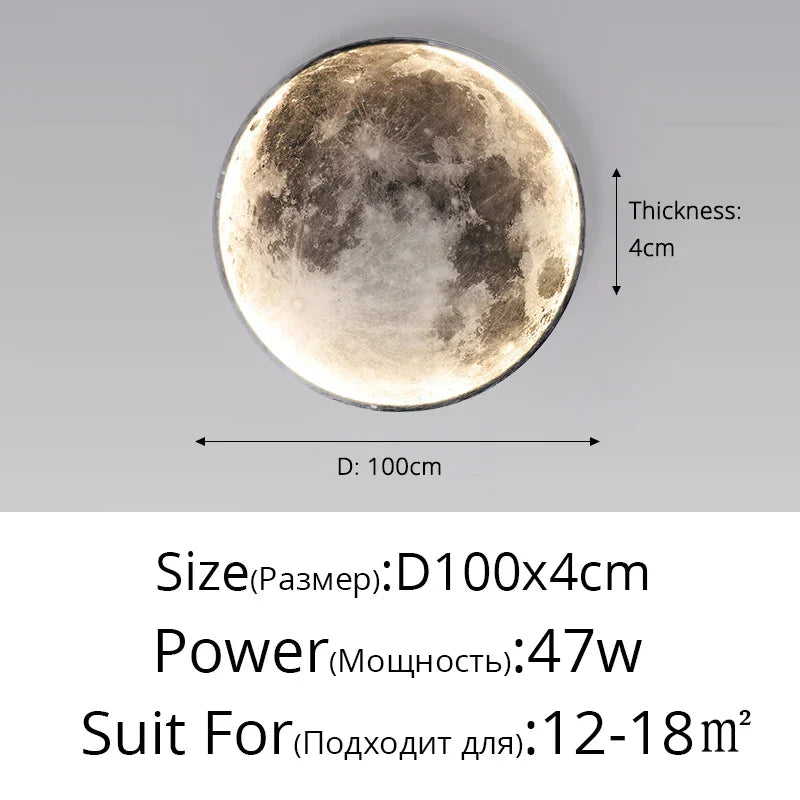 DecorBites™ LED Moon Wall Lamp: Modern Nordic Bedroom Decor Lighting