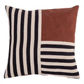DecorBites™ Black Stripe Faux Leather Pillow Cover 45x45cm for Home Decor