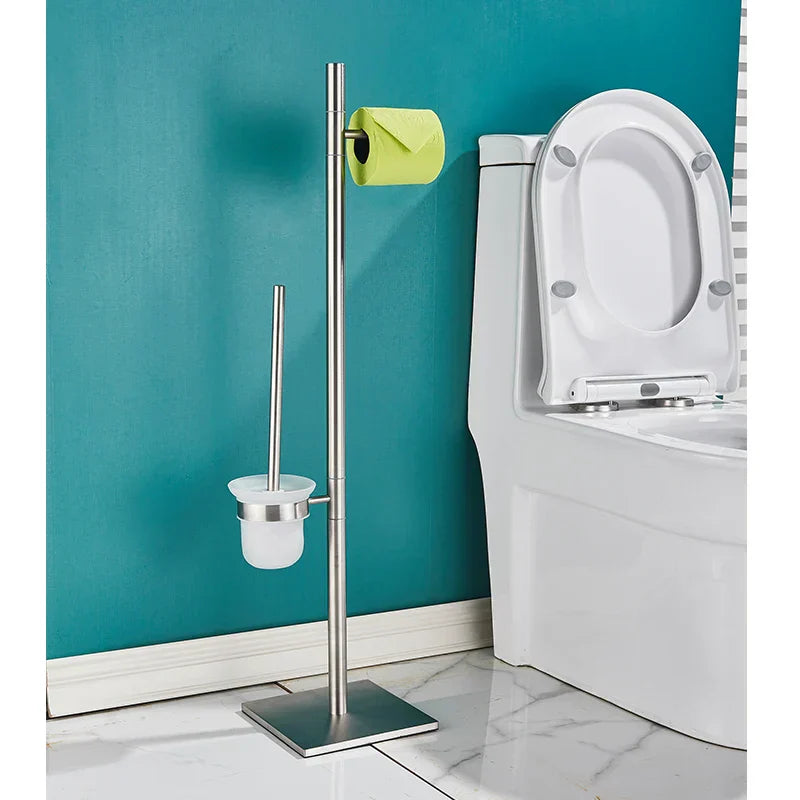 DecorBites™ Bathroom Set: Toilet Brush Rack, Toilet Paper Holder, & Accessories