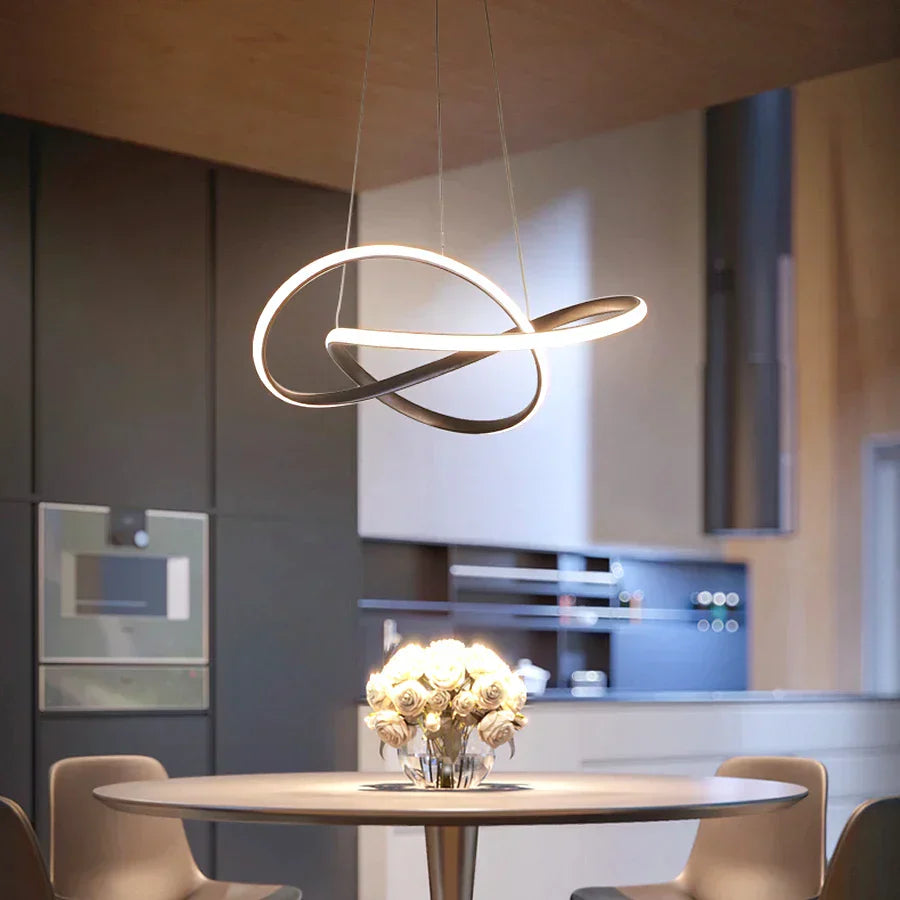 DecorBites™ LED Irregular Aluminum Acrylic Chandelier for Dining Room Pendant Lighting