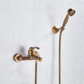 DecorBites™ Brass Shower Faucet Mixer Tap Set with Hand Shower - Wall Mount Black