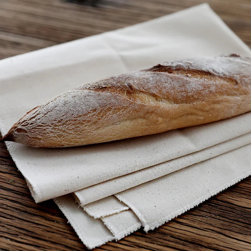 DecorBites™ Linen Flax Cloth Baking Mat Baguette Pan Kitchen Tool Set
