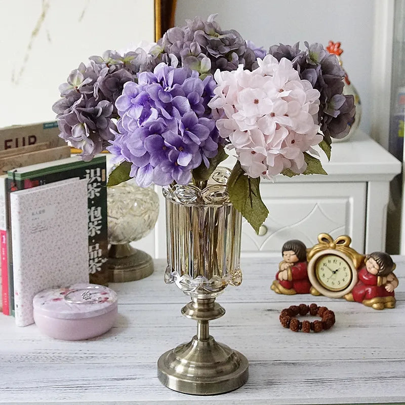 DecorBites™ Hydrangea Branch Silk Flower High Quality Fake Party Room Decor