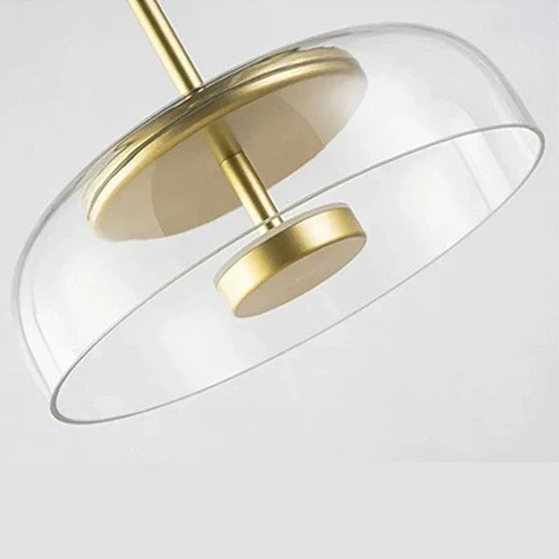 DecorBites™ LED Glass Bowl Pendant Light: Modern Nordic Home Decor Lighting for Dining Bedroom Kitchen Island
