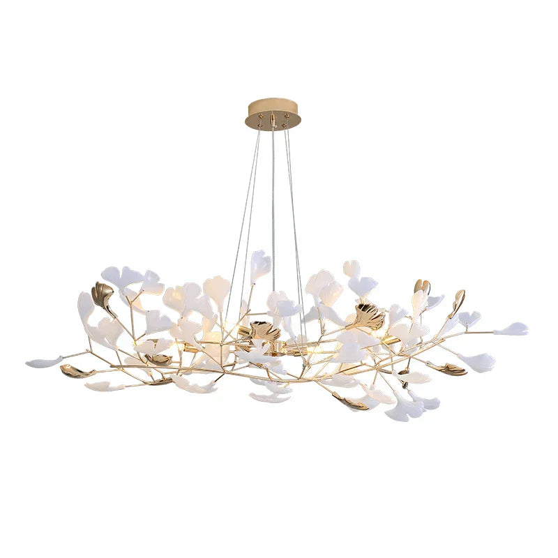 DecorBites™ Ginkgo Leaf Decor Chandelier - Nordic Fine Flower Art Light for Living Room