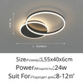 DecorBites™ LED Rings Ceiling Chandelier for Decorative Living Room, Dimmable Indoor Lamps