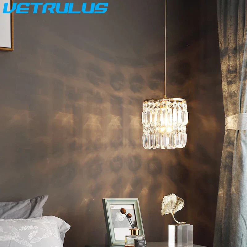 DecorBites™tm Crystal Pendant Light | Modern Chandelier for Dining Table and Kitchen Island