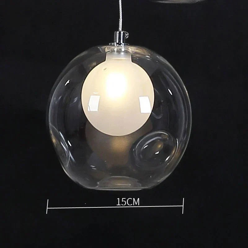 DecorBites™ Bubble LED Chandelier: Modern Art Glass Ball Lighting for Home, Hotel, Hallway