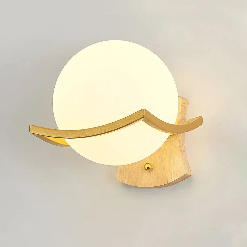 DecorBites™ Iron Wall Lamp with Glass Ball, Elegant Sconce Light for Home Stairs and Reading