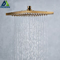 DecorBites™ Antique Brass 8-inch Square Rainfall Shower Head - Premium Brass Top