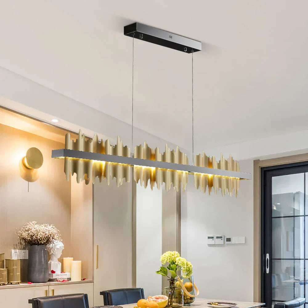 DecorBites™ Iceberg Design LED Chandelier - Modern Dining Room & Kitchen Island Lighting