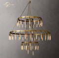 DecorBites™ Axis Black Brass LED Round Chandelier for Living & Dining Room