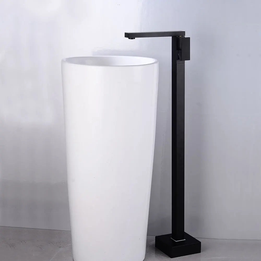 DecorBites™ Black Tall Basin Faucet Single Handle Cold Hot Water Mixer Sink Tap