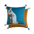 DecorBites™ Chinese Classical Women Print Cushion Cover with Tassels