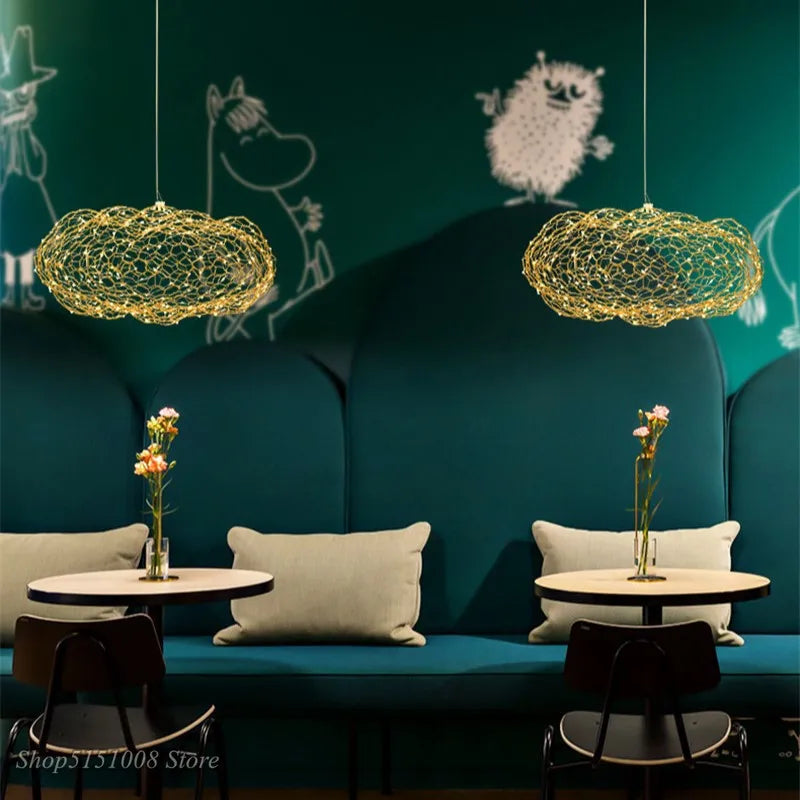 DecorBites™ Cloud Pendant Light: Modern Nordic starry Cloud LED Lamp for Bedroom and Dining Room