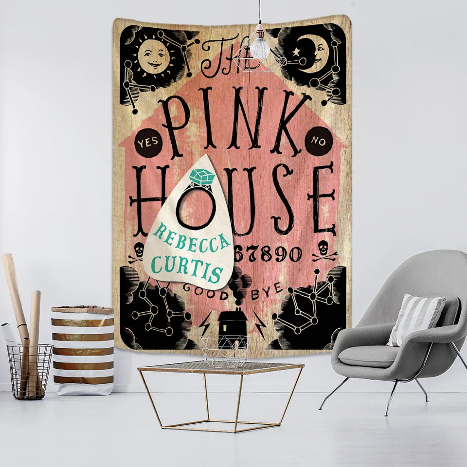 DecorBites™ Cat Paws Tapestry: Bohemian Witchcraft Tarot Card Psychedelic Hippie Girl Dorm Decor