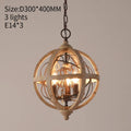 DecorBites™ Antique Wood Globe Chandelier for Bedroom Living Room Kitchen Dining Room