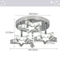 DecorBites™ Crystal Stars LED Pendant Chandelier for Modern Living Dining Room Decor