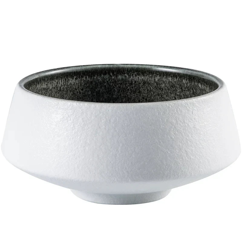 DecorBites™ Ice Cracked Glaze Ceramic Grey Plate and Bowls Set