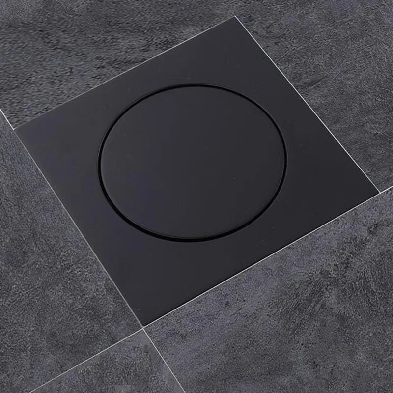 DecorBites™ Brass Shower Floor Drain Black/Chrome Square Cover Grate Waste
