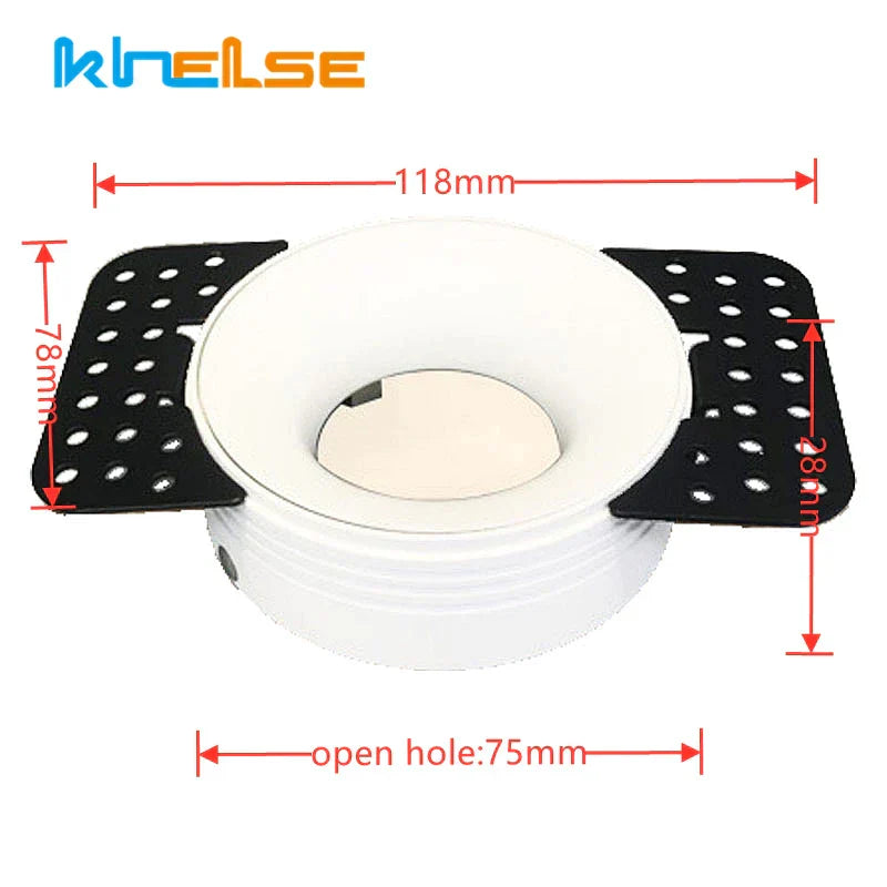 DecorBites™ LED Round Recessed Ceiling Mount Downlight - MR16/GU10 Lamp Socket Holder Fixture
