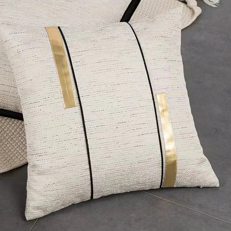 DecorBites™ Black Stripe Jaquard Cushion Cover for Home Decoration 45x45cm/30x50cm