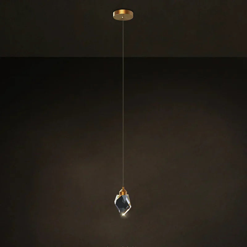 DecorBites™ Crystal Stone Copper Chandelier - LED Postmodern 2025 Lighting for Staircase