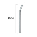 DecorBites™ 6Pcs Colorful Glass Curved Juice Straws - Heat-resistant and Transparent