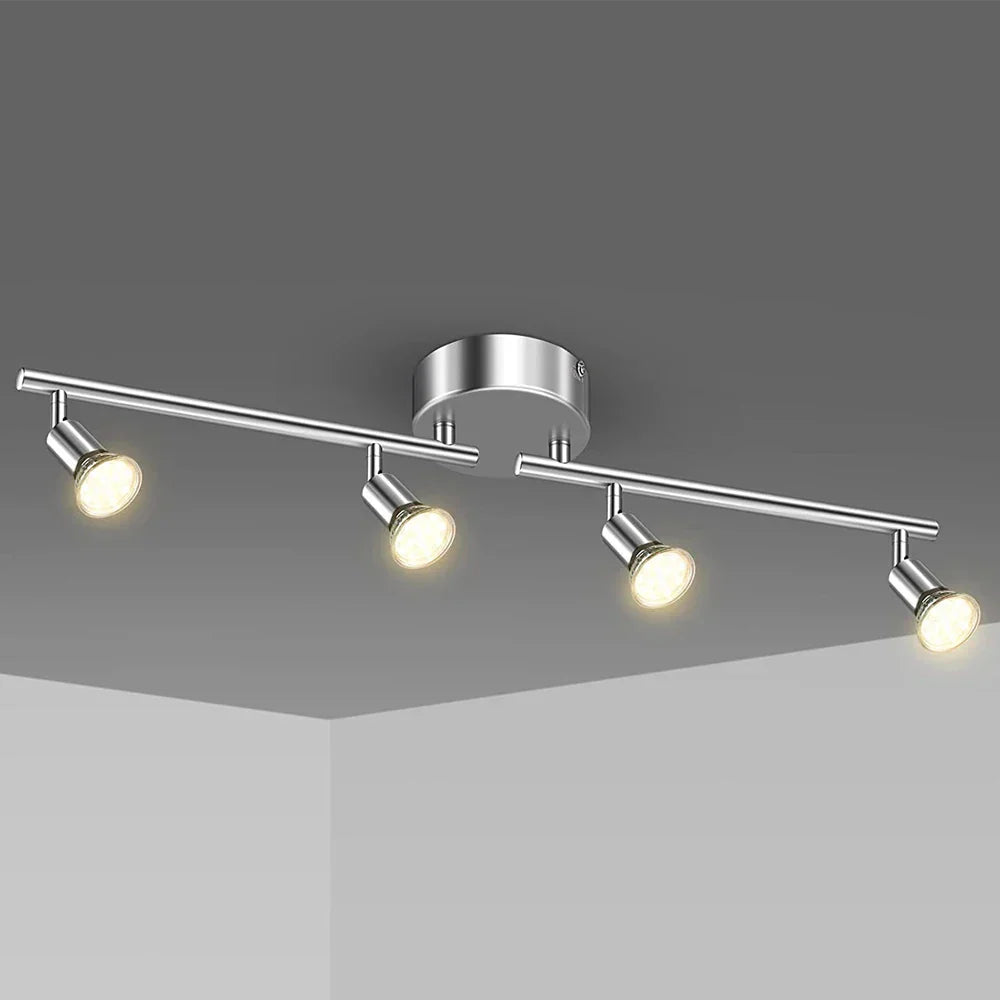 DecorBites™ 6 Head LED Ceiling Light GU10 Adjustable Angle Spot Lamp for Living Room Bedroom