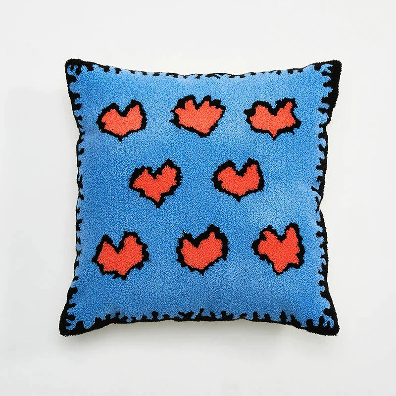 DecorBites™ Embroidered Daisy Dandelion Cushion Cover 45x45cm for Sofa Bed Chair Living Room