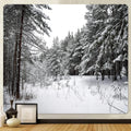 DecorBites™ Christmas Snow Forest Tapestry: Bohemian Bedroom Wall Decoration