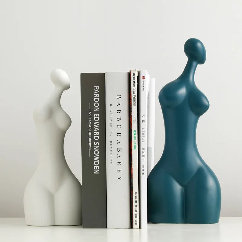 DecorBites™ Abstract Ceramic Sexy Woman Statues - Modern White Decor Ornaments