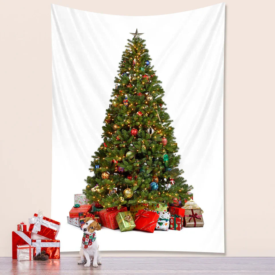 DecorBites™ Christmas Tree Bedroom Decoration Wall Tapestry Mattress - Large Bohemian New Year Party Decor
