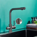 DecorBites™ Black Kitchen Faucet with Rotatable Water Purification Feature