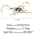 DecorBites™ LED Chandelier Lights: Dimmable, Remote Control, Modern Design for Home Lighting