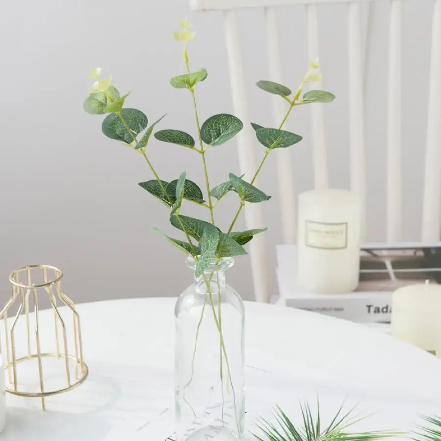 DecorBites™ Eucalyptus Leaves Artificial Plants for Home Wedding Decor & Outdoor Christmas Wreaths