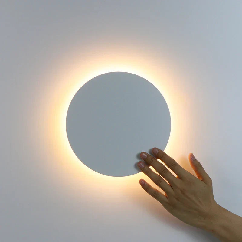 DecorBites™ LED RGB Round Wall Lights: Acrylic Touch Sensitive, Remote Controlled Bedroom Indoor Decor
