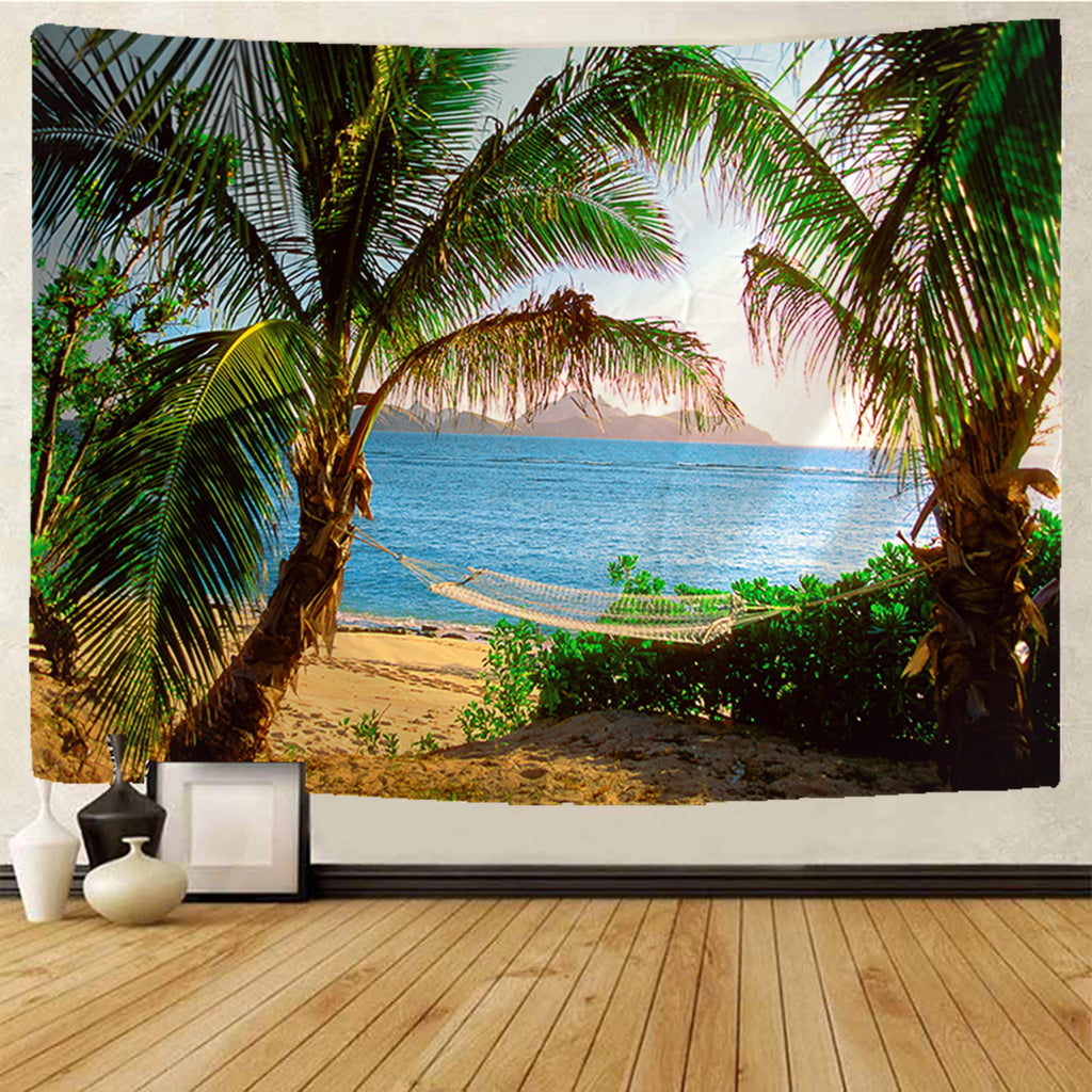 DecorBites™ Beach View Mandala Tapestry - Boho Wall Decoration for Hippie Vibes