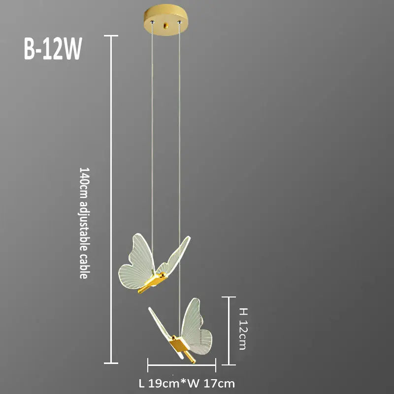 DecorBites™ Butterfly Pendant Lamp: Stylish Suspension Hanging Light for Bedroom, Living Room, Bar