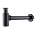 DecorBites™ Brass Basin Wast Drain P-trap for Bathroom Sink - Black/Brushed Gold/Chrome